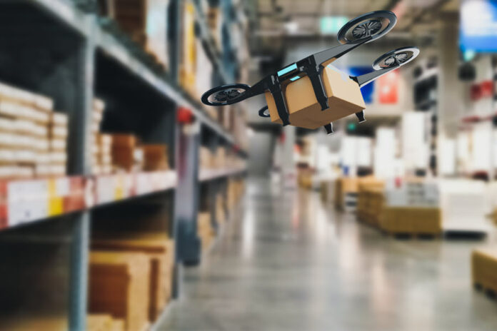 Drone in Warehouse