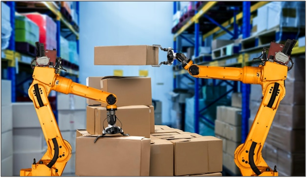 Smart robot arm system innovative warehouse factory digital technology